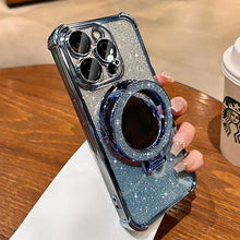 Load image into Gallery viewer, Glitter Mirror iPhone Case with Ring Stand, MagSafe Compatible