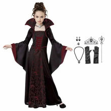 Load image into Gallery viewer, Girls Vampire Costume Gothic Tutu Dress – Halloween Fantasy Outfit