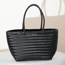 Load image into Gallery viewer, Handbags Women's Genuine Leather Shoulder Bag Weaving Casual Shopping Bag Vintage Big Tote Purse Cowhide Cross Hand Bags Lady