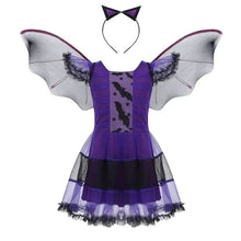 Load image into Gallery viewer, Girls Vampire Costume Gothic Tutu Dress – Halloween Fantasy Outfit