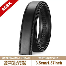 Load image into Gallery viewer, Men's Genuine Leather Ratchet Belt – Adjustable Cowskin Dress Belt for Men