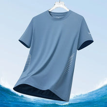 Load image into Gallery viewer, Men's Ice Silk Round Neck T-Shirt | Quick Dry Breathable Summer Tee | M-5XL