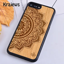Load image into Gallery viewer, Krajews Natural Bamboo Wood Soft Phone Case Cover For iPhone 16 15 SE2020 14 6 7 8 plus 11 12 13 pro max Plus coque Fundas