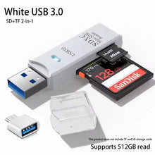 Load image into Gallery viewer, 2-in-1 SD & TF Memory Card Reader – USB 2.0, USB 3.0 & Type-C Options