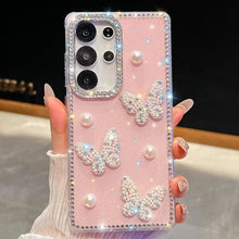 Load image into Gallery viewer, Coquette Pearls & Butterflies Samsung Phone Case