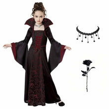 Load image into Gallery viewer, Girls Vampire Costume Gothic Tutu Dress – Halloween Fantasy Outfit