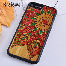 Load image into Gallery viewer, Krajews Natural Bamboo Wood Soft Phone Case Cover For iPhone 16 15 SE2020 14 6 7 8 plus 11 12 13 pro max Plus coque Fundas