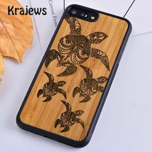 Load image into Gallery viewer, Krajews Natural Bamboo Wood Soft Phone Case Cover For iPhone 16 15 SE2020 14 6 7 8 plus 11 12 13 pro max Plus coque Fundas