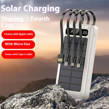 Load image into Gallery viewer, Solar 30000mAh Power Bank Built In Cable Outdoor Charger New