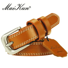 Load image into Gallery viewer, Tan Leather Belt For Women