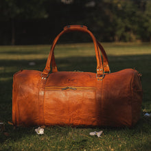 Load image into Gallery viewer, The Belgium Premium Full Grain Leather Duffel Bag 24 Inch Carry On Buy Now