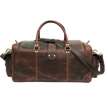 Load image into Gallery viewer, The Richardson Handcrafted Leather Weekender Bag Buffalo Leather Travel Duffel USA