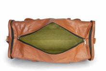 Load image into Gallery viewer, The Snyder Handmade Goat Leather Travel Duffel Bag 28 30 32 Inch Overnight Bag