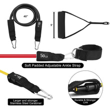 Load image into Gallery viewer, XPRT Fitness 150 LB resistance band set for strength training and physical therapy