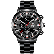 Load image into Gallery viewer, affordable mens quartz watch stainless steel spiral crown