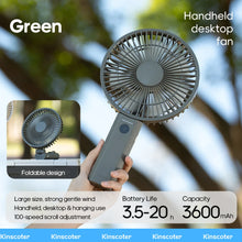 Load image into Gallery viewer, best foldable fan 3600mAh long battery life outdoor fan