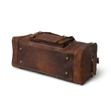 Load image into Gallery viewer, brown leather weekender