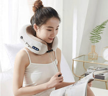 Load image into Gallery viewer, buy U-shaped electric neck massage pillow with heat and kneading