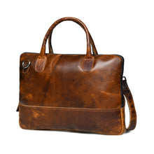 Load image into Gallery viewer, buy full grain buffalo leather laptop bag brown