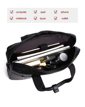 Load image into Gallery viewer, buy genuine cowhide mens business bag black