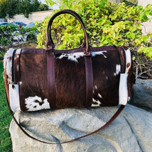 Load image into Gallery viewer, buy genuine hair on cowhide duffel bag online