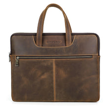 Load image into Gallery viewer, buy retro crazy horse leather laptop bag 16 inch