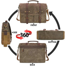 Load image into Gallery viewer, buy vintage canvas briefcase shoulder bag unisex