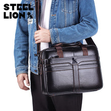 Load image into Gallery viewer, cowhide computer bag men price