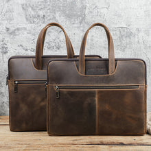 Load image into Gallery viewer, crazy horse leather 16 inch laptop bag men brown order