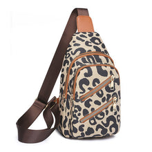 Load image into Gallery viewer, crossbody chest bag women leopard print zipper