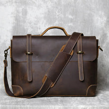 Load image into Gallery viewer, dark brown crazy horse leather shoulder bag order
