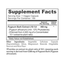 Load image into Gallery viewer, NusaPure Pygeum Bark Extract 450 mg – 180 Vegan Capsules