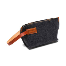 Load image into Gallery viewer, Kyrgies Wool Felt & Leather Travel Toiletry Bag