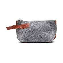 Load image into Gallery viewer, Kyrgies Wool Felt & Leather Travel Toiletry Bag