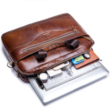 Load image into Gallery viewer, genuine cowhide briefcase men professional
