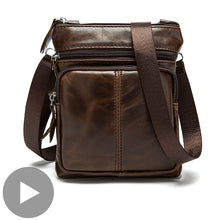 Load image into Gallery viewer, genuine cowhide leather crossbody bag men