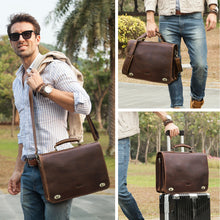 Load image into Gallery viewer, genuine cowhide mens laptop briefcase purchase