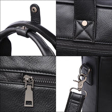 Load image into Gallery viewer, genuine leather black mens laptop bag 16 inch purchase