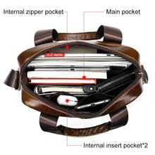 Load image into Gallery viewer, genuine leather crossbody bag 13 inch laptop men