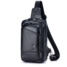 Load image into Gallery viewer, genuine leather crossbody tote bag men unisex