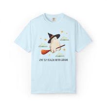 Load image into Gallery viewer, Ghost Halloween Teacher T-Shirt: Off to Teach (Grade or Subject)