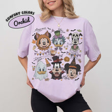Load image into Gallery viewer, Comfort Color® Coquette Bows Disney Halloween Birthday — Bella+Canvas Tee