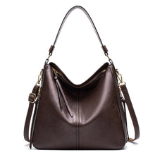 Load image into Gallery viewer, large PU leather shoulder bag solid color women