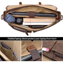Load image into Gallery viewer, large capacity canvas crossbody bag 9 pockets purchase
