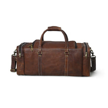 Load image into Gallery viewer, large leather travel bag