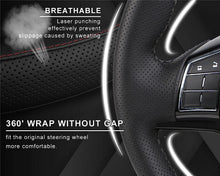 Load image into Gallery viewer, leather car steering wheel protector