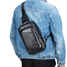 Load image into Gallery viewer, leather chest bag tablet compatible men