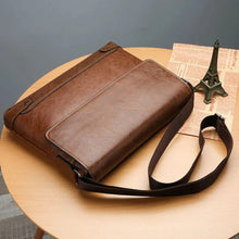 Load image into Gallery viewer, lightweight PU leather commuter bag men