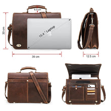 Load image into Gallery viewer, luxury leather mens briefcase 15.6 inch buy