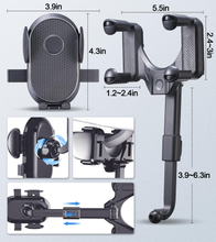 Load image into Gallery viewer, StitchGreen Newest Car Holder 360 Degree Rotatable Retractable Car Phone Holder Multifunctional Rearview Mirror Phone Rotation